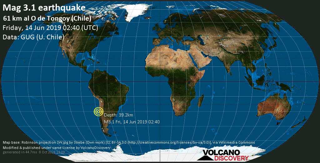 Earthquake Info M3 1 Earthquake On Friday 14 June 2019 02 40