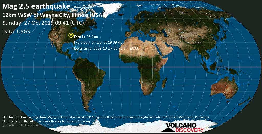 Earthquake info M2.0 earthquake on Sunday, 27 October 2019 0941 UTC