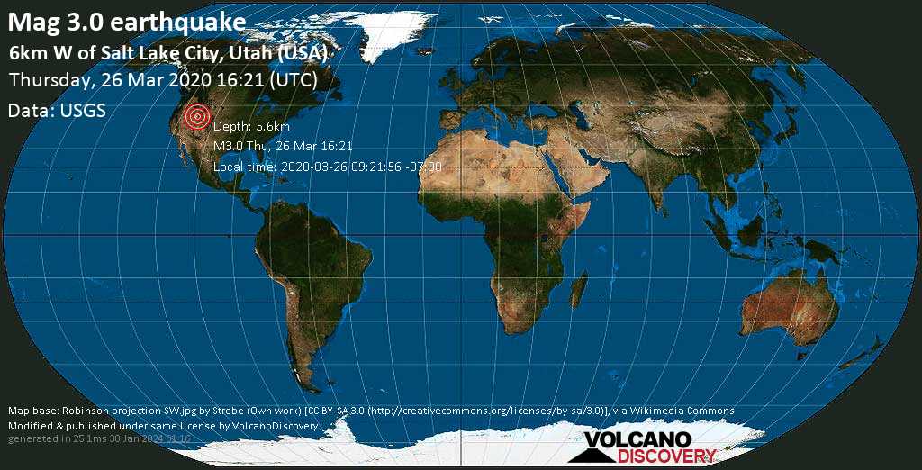 Earthquake Info M3 0 Earthquake On Thursday 26 March 2020 16 21