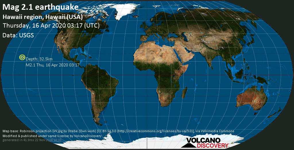 Earthquake Info M2 1 Earthquake On Thursday 16 April 2020 03 17